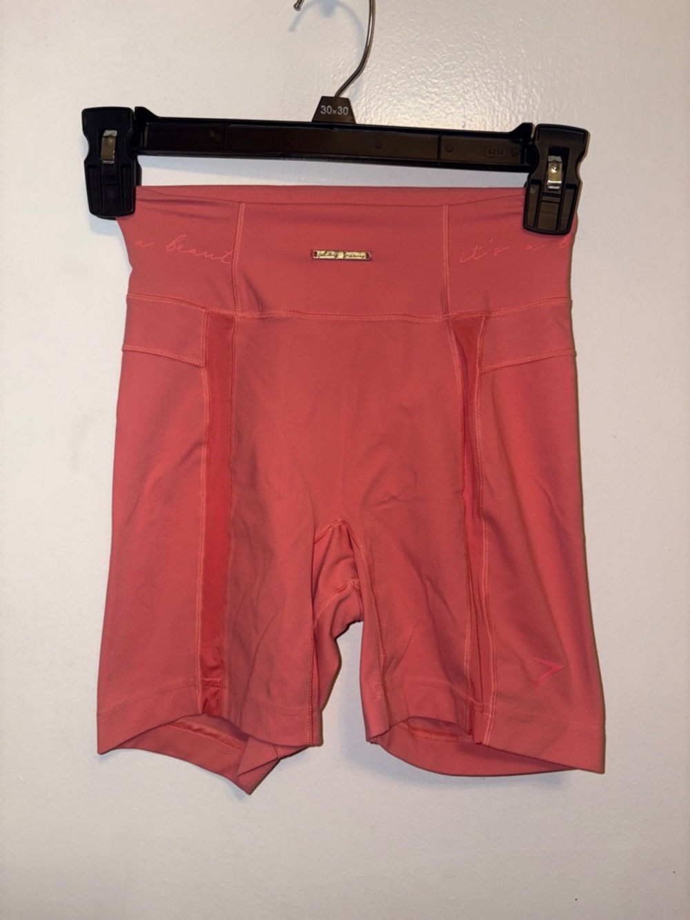 Gymshark Coral High-Waist Bike Shorts